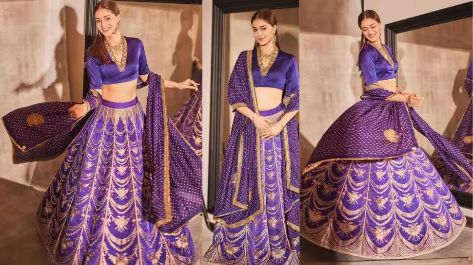 Ananya Panday's purple look blends elegance with youthful charm.