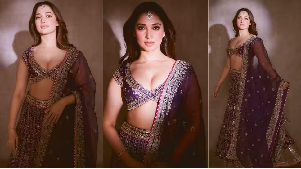Tamannaah Bhatia's purple look combines glam with sophisticated fun.